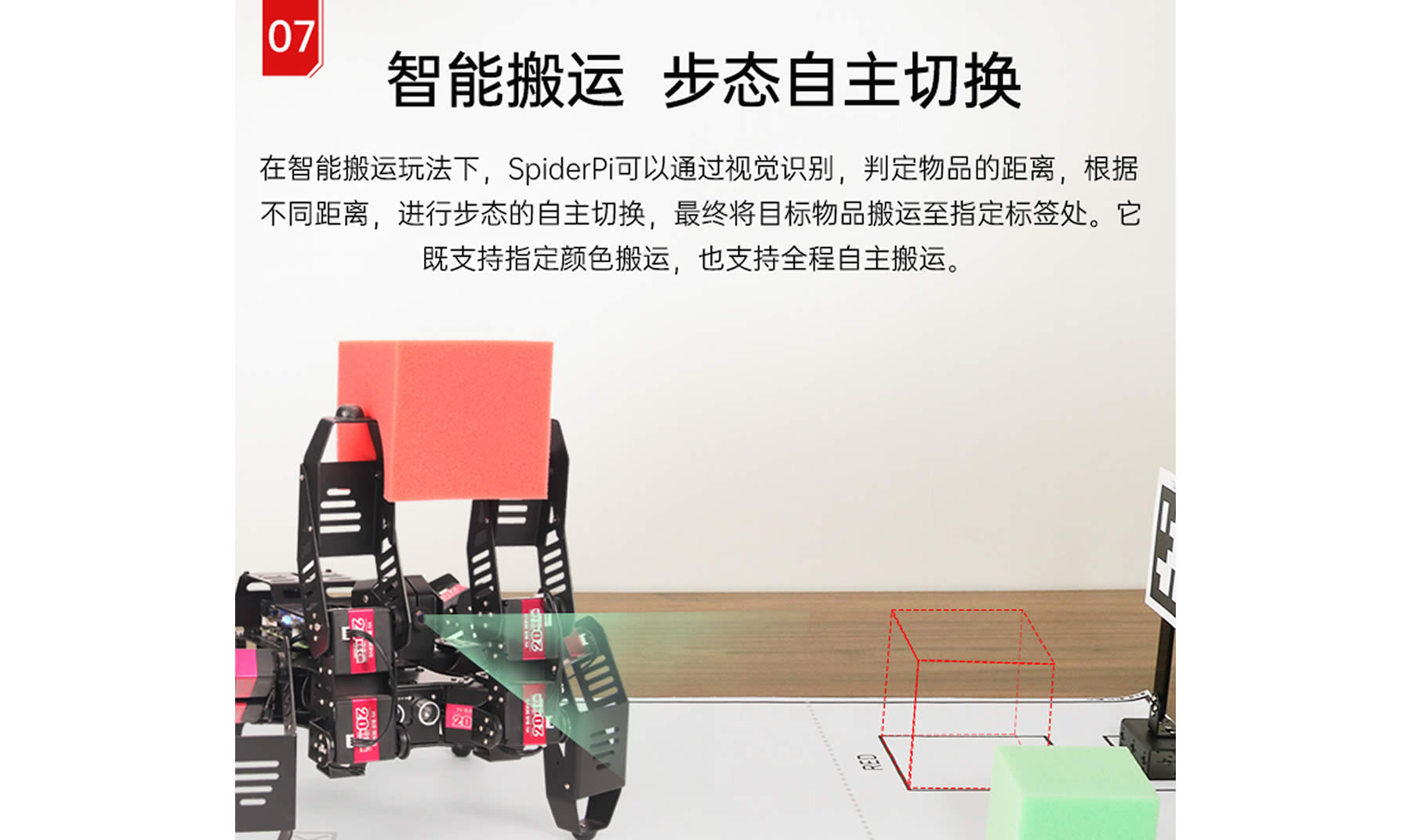 SpiderPi 智能視覺六足機器人